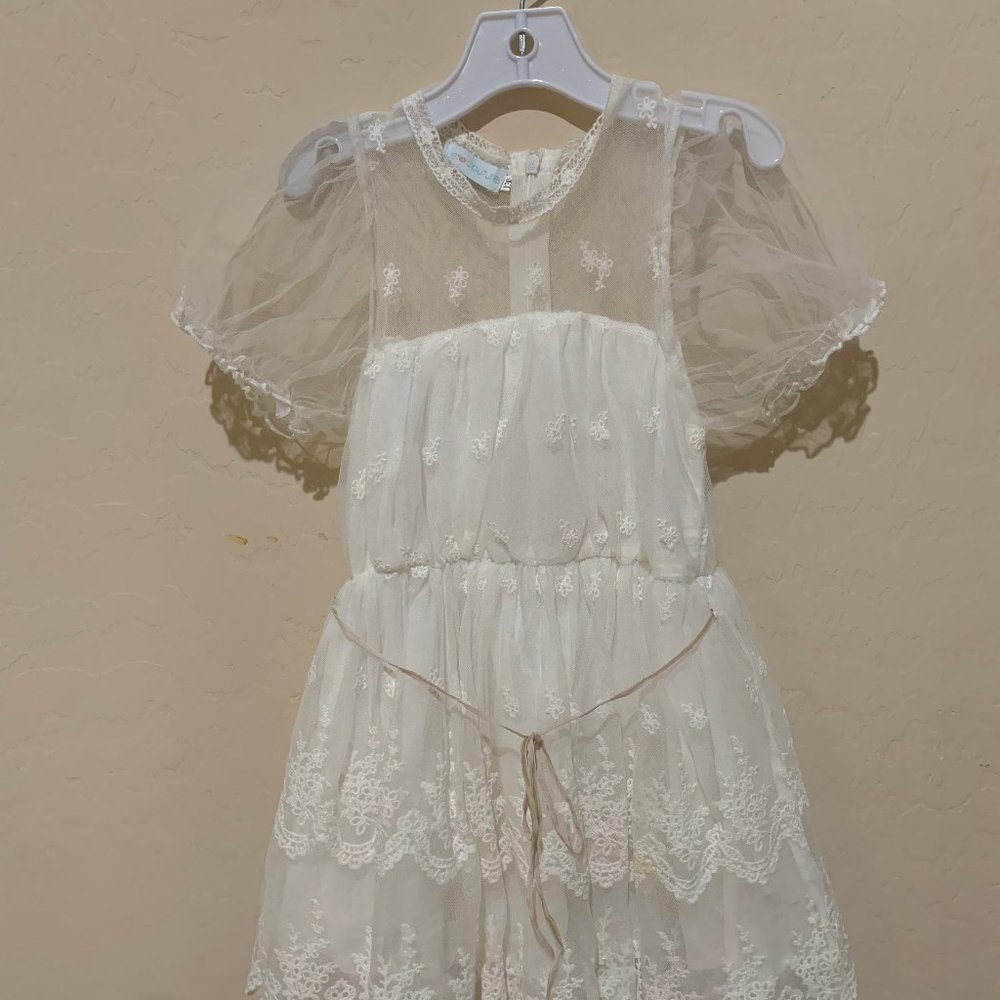 Beautiful white lace dress for girls